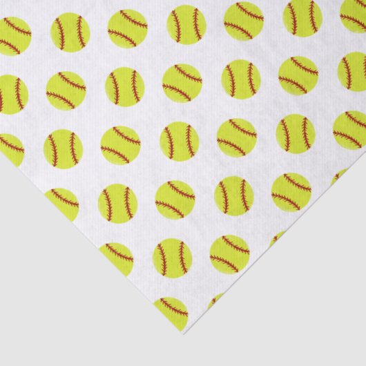 Cute Softball Pattern Tissuepapier (Detail)