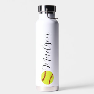 Cute Softball Persoonlijke naam Waterfles