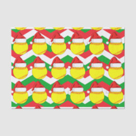 Cute Softball Santa Hat-kerstcadeaupapier Tissuepapier
