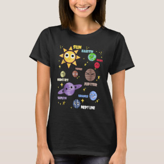 Cute Solar System Kinder Toddlers Astronomie T-shirt