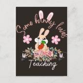 Cute some bunny loves teaching mug briefkaart (Voorkant)