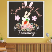 Cute some bunny loves teaching mug canvas afdruk (Insitu (Woonkamer))