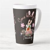 Cute some bunny loves teaching mug latte mok (Rechterhoek)