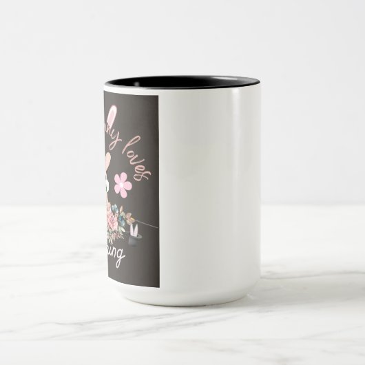 Cute some bunny loves teaching mug mok (Midden)