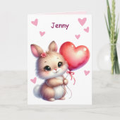 Cute Some Bunny Loves You Valentine Feestdagen Kaart (Voorkant)
