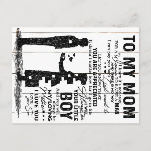 Cute Son aan mijn mam Gift   Levendige gezinsplann Aankondigingskaart