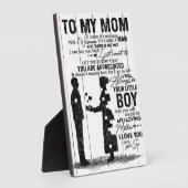 Cute Son aan mijn mam Gift | Levendige gezinsplann Fotoplaat (Zijkant)