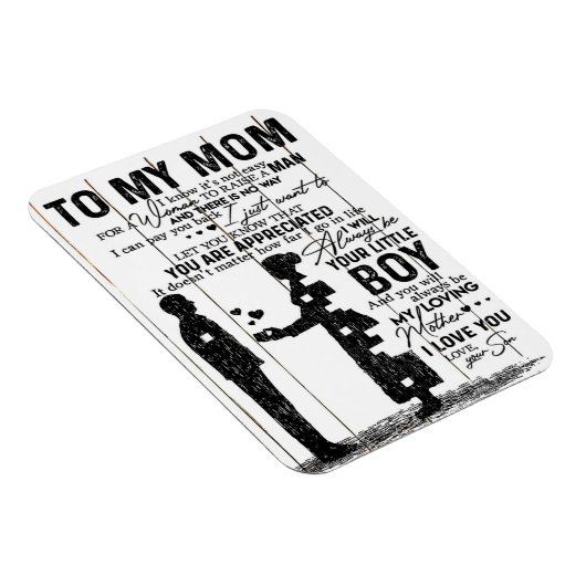 Cute Son aan mijn mam Gift | Levendige gezinsplann Magneet (Rechterzijde)