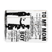 Cute Son aan mijn mam Gift | Levendige gezinsplann Magneet (Horizontaal)