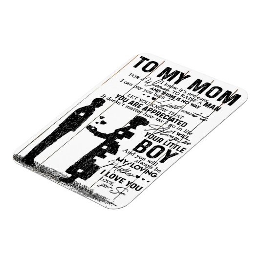 Cute Son aan mijn mam Gift | Levendige gezinsplann Magneet (Linkerzijde)