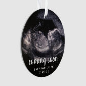 Cute Sonogram Foto Zwangerschap Kerstmis Ornament (voorkant)