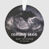 Cute Sonogram Foto Zwangerschap Kerstmis Ornament (voorkant)