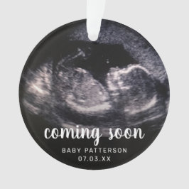 Cute Sonogram Foto Zwangerschap Kerstmis Ornament