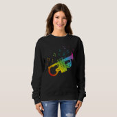 Cute Soprano Cornet player gay musicians LGBTQ+ ga Trui (Voorkant volledig)