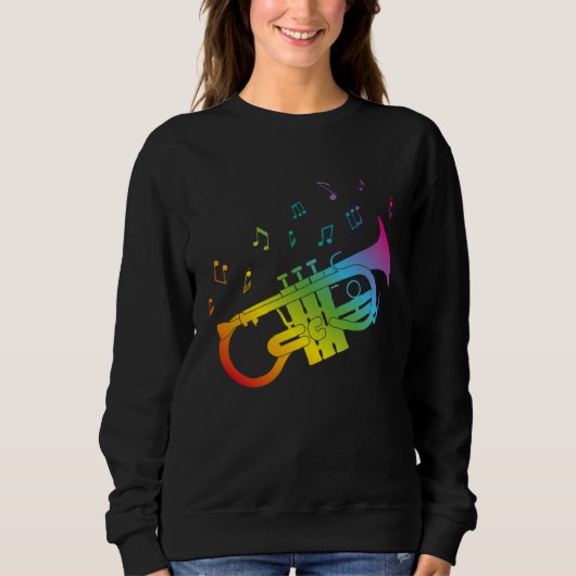 Cute Soprano Cornet player gay musicians LGBTQ+ ga Trui (Voorkant)
