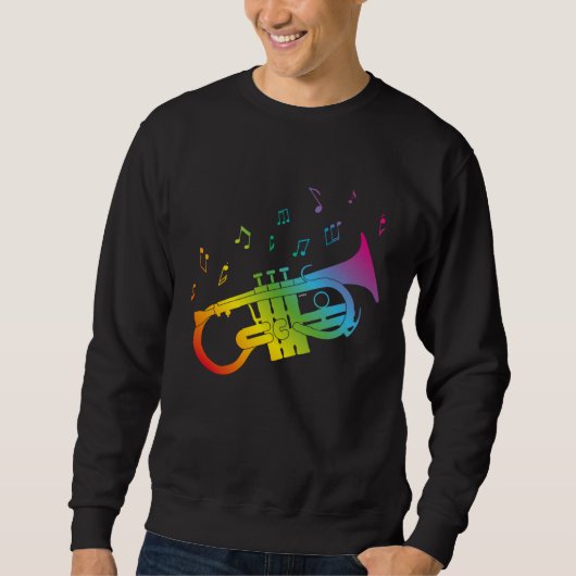 Cute Soprano Cornet player gay musicians LGBTQ+ ga Trui (Voorkant)