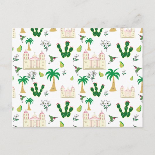 Cute Southern California Animals en Planten Briefkaart (Voorkant)