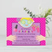 Cute Spa Birthday Party Kaart (Staand voorkant)