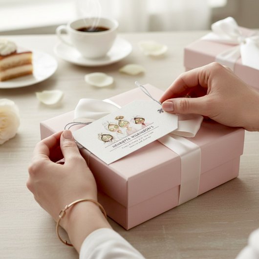 Cute Spa Dag Verjaardag Cadeaubijsluiter Cadeaulabel