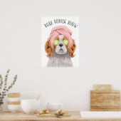 Cute Spa Dog Relax Vernieuwen vernieuwen Poster (Keuken)