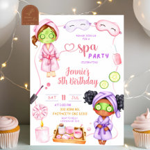 Cute Spa feestje Meisje Verjaardag