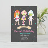 Cute spa-verjaardagsuitnodiging kaart (Staand voorkant)