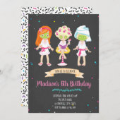 Cute spa-verjaardagsuitnodiging kaart (Voorkant / Achterkant)