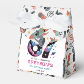 Cute Space 7th Birthday | Six & Seven Year Old Bedankdoosjes (Voorkant Zijde)