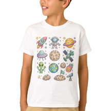 Cute Space Adventure Kids T-Shirt