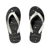 Cute Space Background met Shining Stars Pattern F Kinder Teenslippers (Voetbed)