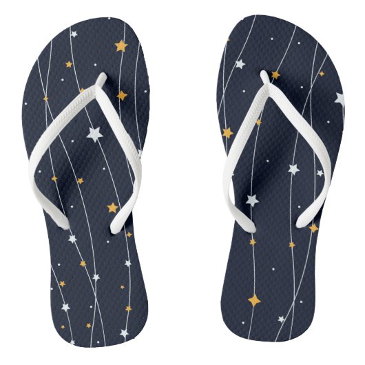 Cute Space Background met Shining Stars Pattern Teenslippers (Voetbed)