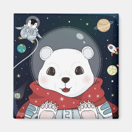 Cute Space Beer Magneet