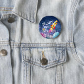 Cute Space Birthday - Aangepast Ronde Button 5,7 Cm (In situ)