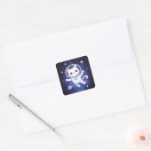 Cute Space Cat Astronaut Sticker (Envelop)