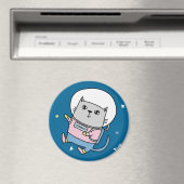 Cute Space Cat Magnet (Insitu (Vaatwasser))
