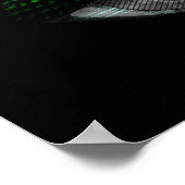 Cute Space Cat met Helmet Galaxy Nebula Poster (Hoek)