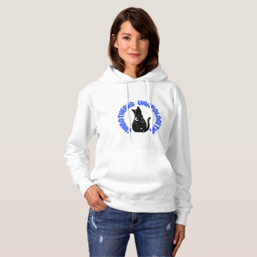 Cute Space Cat Sweatshirt - Funny Cosmic Attitude  (Voorkant volledig)