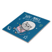 Cute Space Cat Tegeltje (Zijkant)