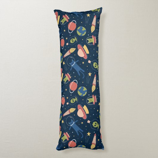 Cute Space Cats Lichaamskussen (Achterkant (Verticaal))