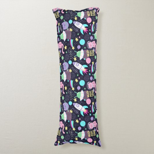 Cute Space Cats Lichaamskussen (Voorkant Verticaal)