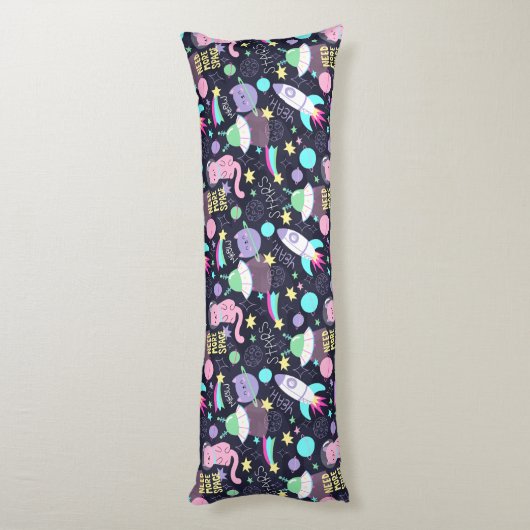 Cute Space Cats Lichaamskussen (Achterkant (Verticaal))