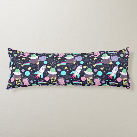 Cute Space Cats Lichaamskussen (Voorkant)