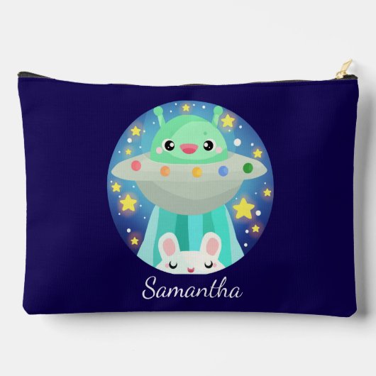 Cute Space Creature And Bunny Rabbit Etui (Achterkant)