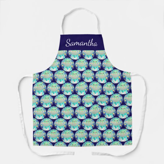 Cute Space Creature And Bunny Rabbit Schort (Voorkant)