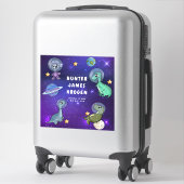 Cute Space Dino Dinosaurs Wash Stars Planeten Baby Sticker (Koffer)