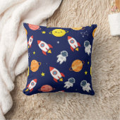 Cute Space Explorer Kinderen Patroon Kussen (Deken)