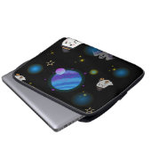 Cute Space Galaxy Doodle Laptophoes Laptop Sleeve (Voorkant onderkant)