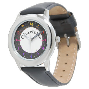 Cute Space Galaxy Genummerde Kinderen Horloge