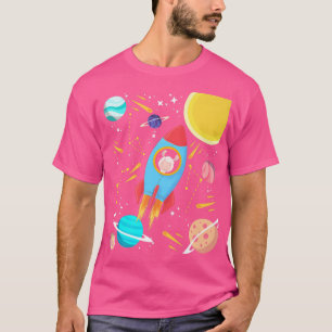 Cute Space Llama Astronaut Alpaca T-shirt