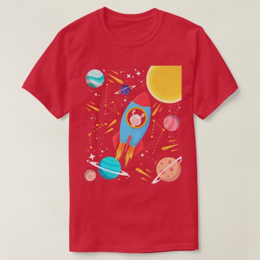 Cute Space Llama Astronaut Alpaca T-shirt (Design voorkant)